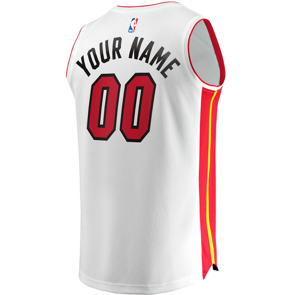 Fanatics Miami Heat Youth Fast Break Custom Replica Jersey White Association Edition