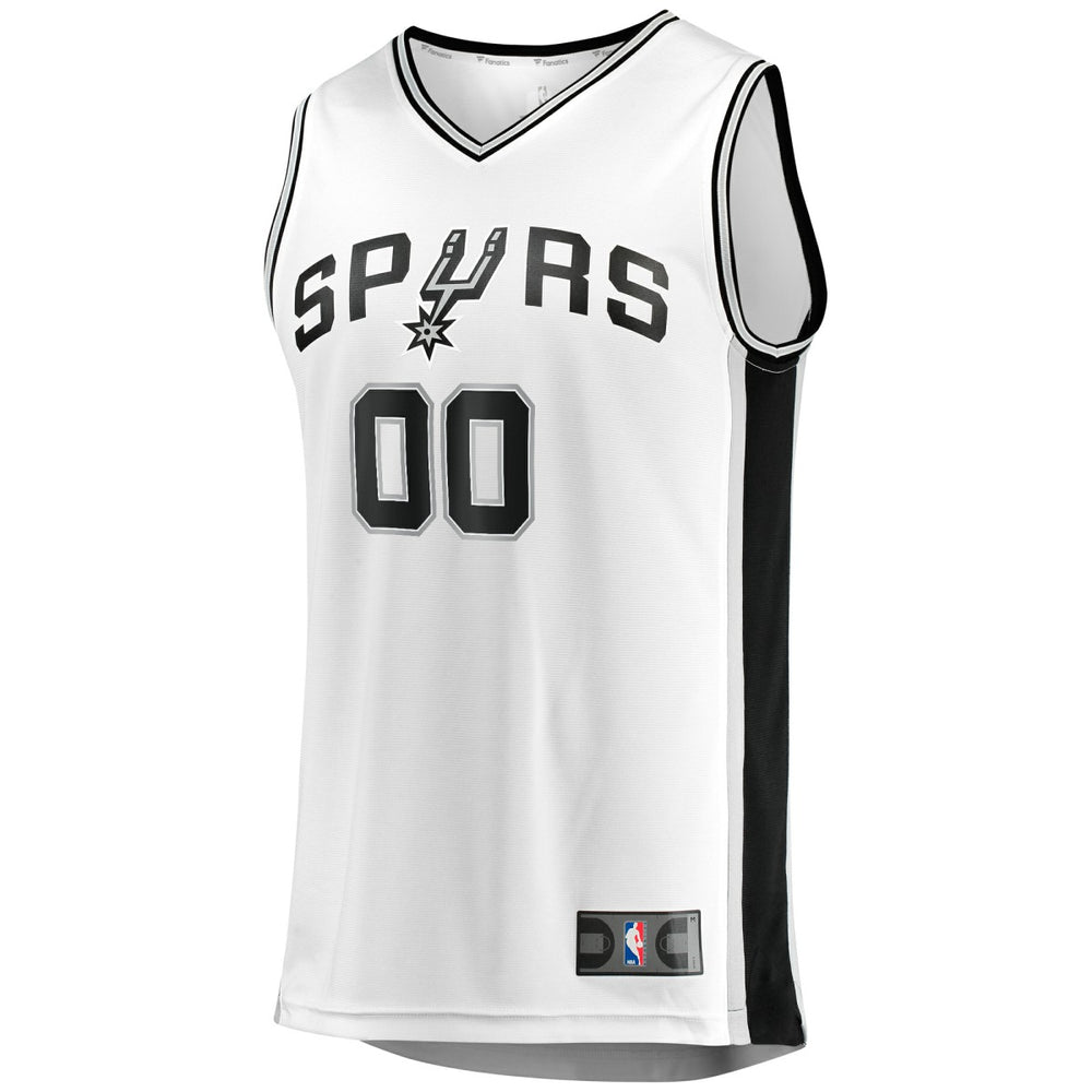 Fanatics San Antonio Spurs Youth Fast Break Replica Custom Jersey Association Edition White