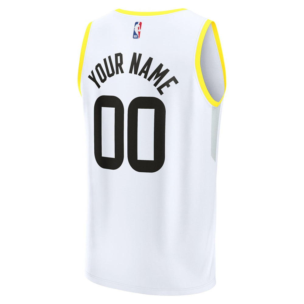 Fanatics Utah Jazz Youth Fast Break Replica Custom Jersey Association Edition White