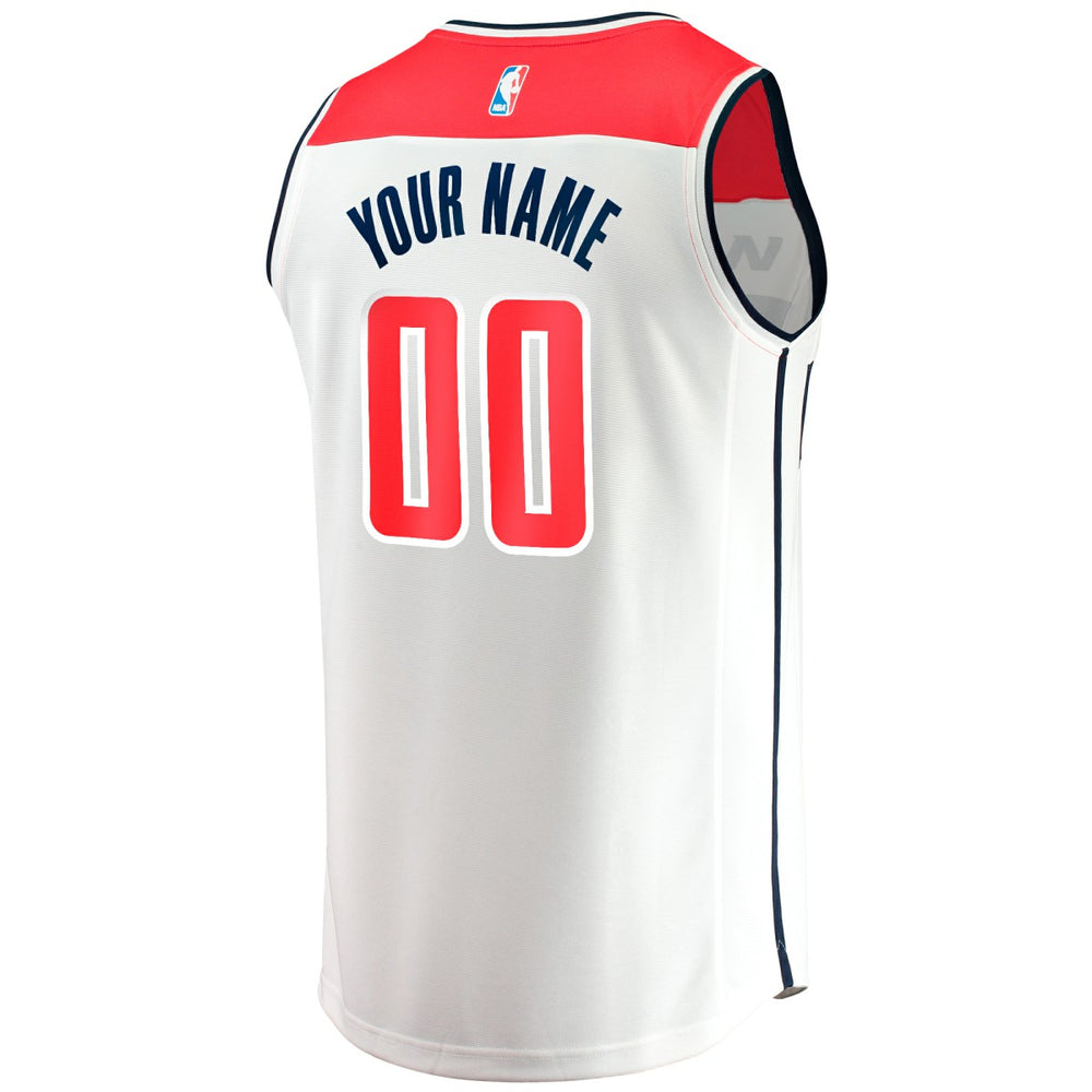 Fanatics Washington Wizards Youth Fast Break Replica Custom Jersey Association Edition White