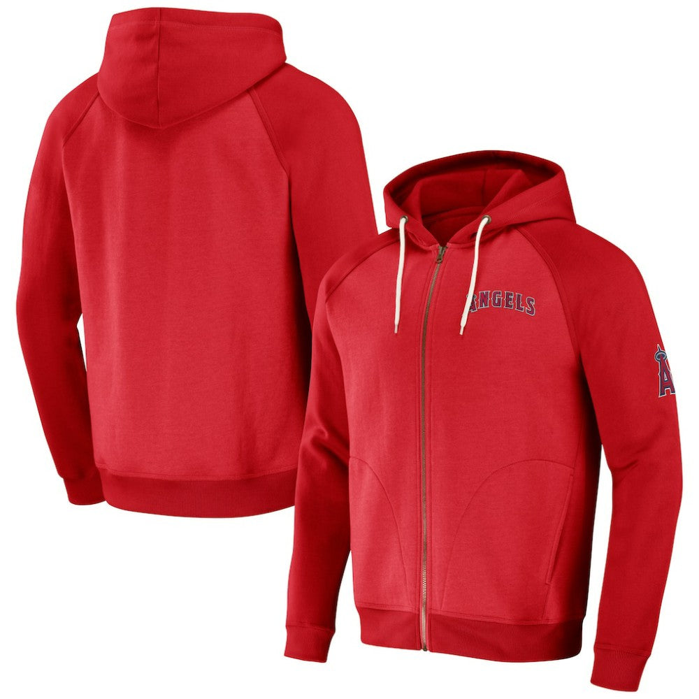 Los Angeles Angels Darius Rucker Collection by Fanatics Raglan Full-Zip Hoodie Discount