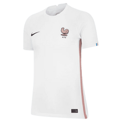 Nike - France Women's EC22 Away Soccer Jersey - White-Pink Glaze