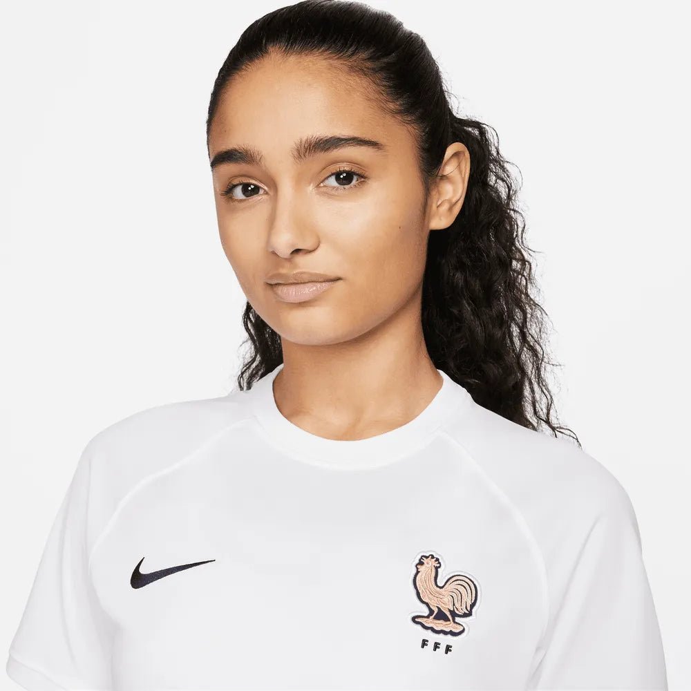 Nike - France Women's EC22 Away Soccer Jersey - White-Pink Glaze