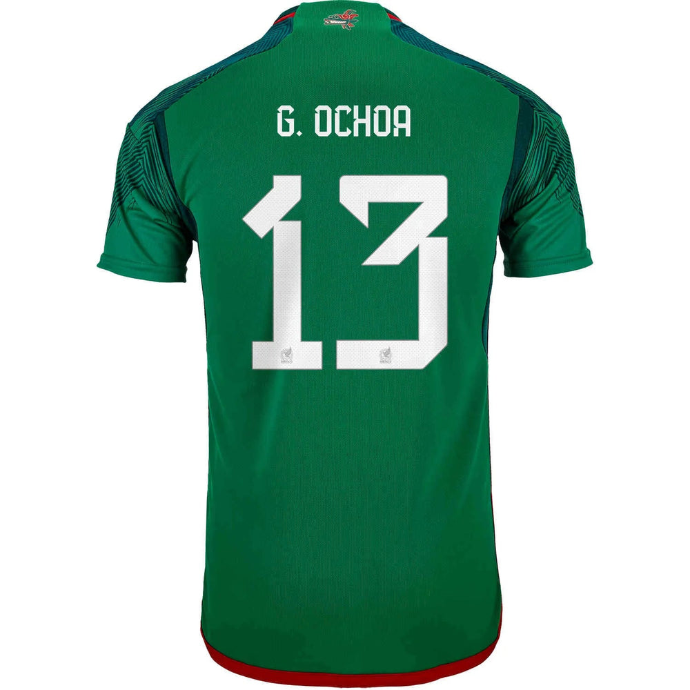 Adidas - 2022-23 Mexico Home Soccer Jersey - Green-Red