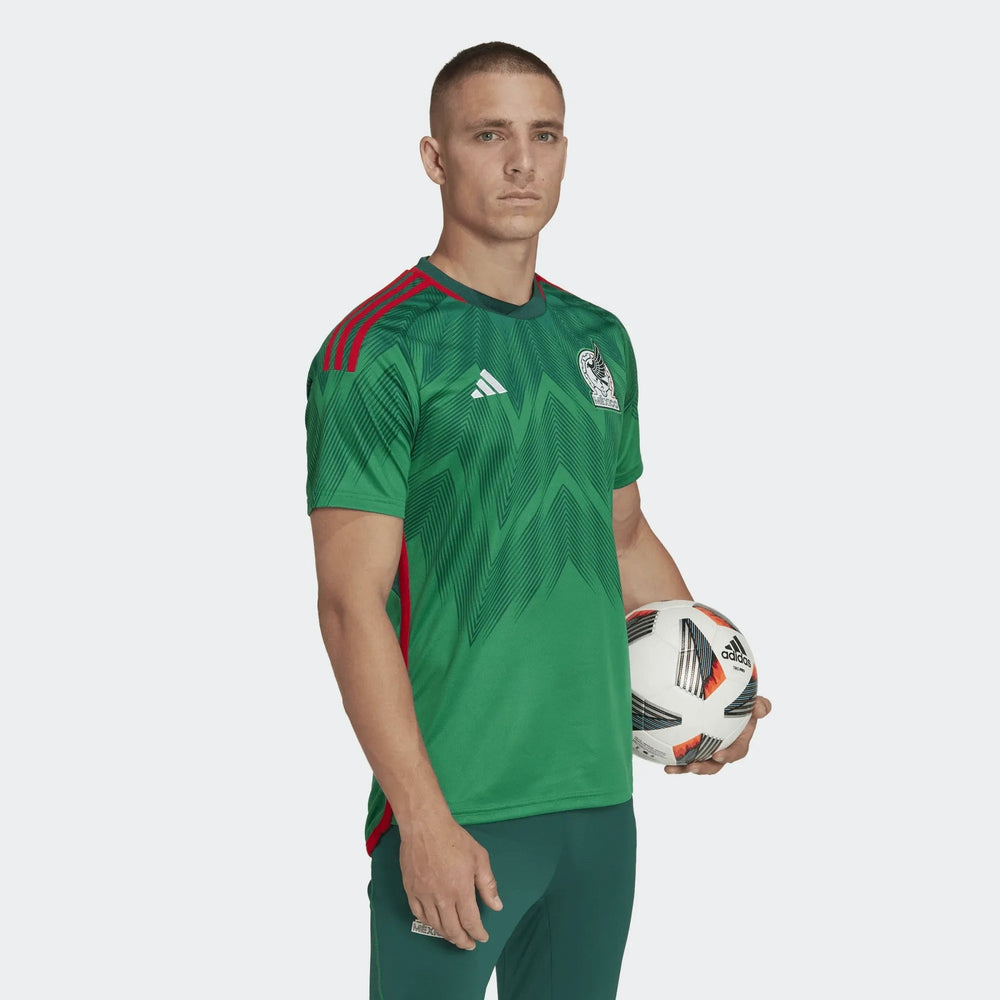 Adidas - 2022-23 Mexico Home Soccer Jersey - Green-Red