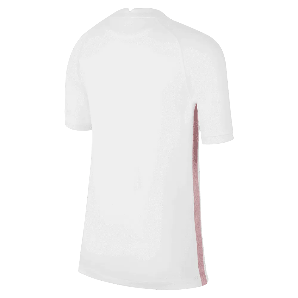 Nike - 2022-23 France Away Youth Soccer Jersey White-Pink Glaze-Blue