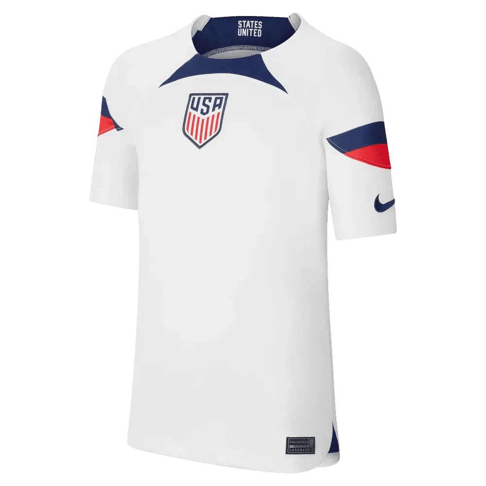 Nike - 2022-23 USA Home Youth Soccer Jersey White-Loyal Blue