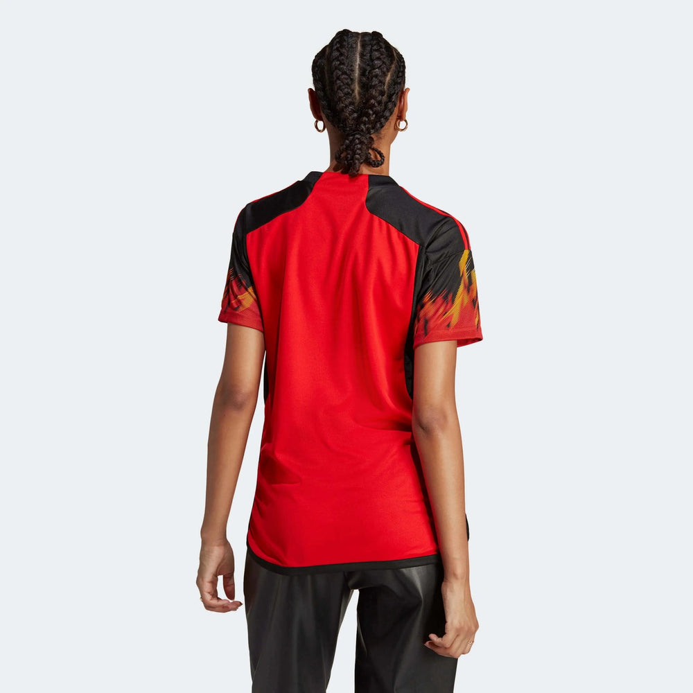 Adidas - 2022-23 Belgium Women's Home Soccer Jersey - Red-Black