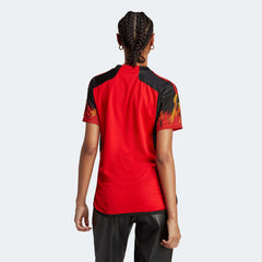 Adidas - 2022-23 Belgium Women's Home Soccer Jersey - Red-Black