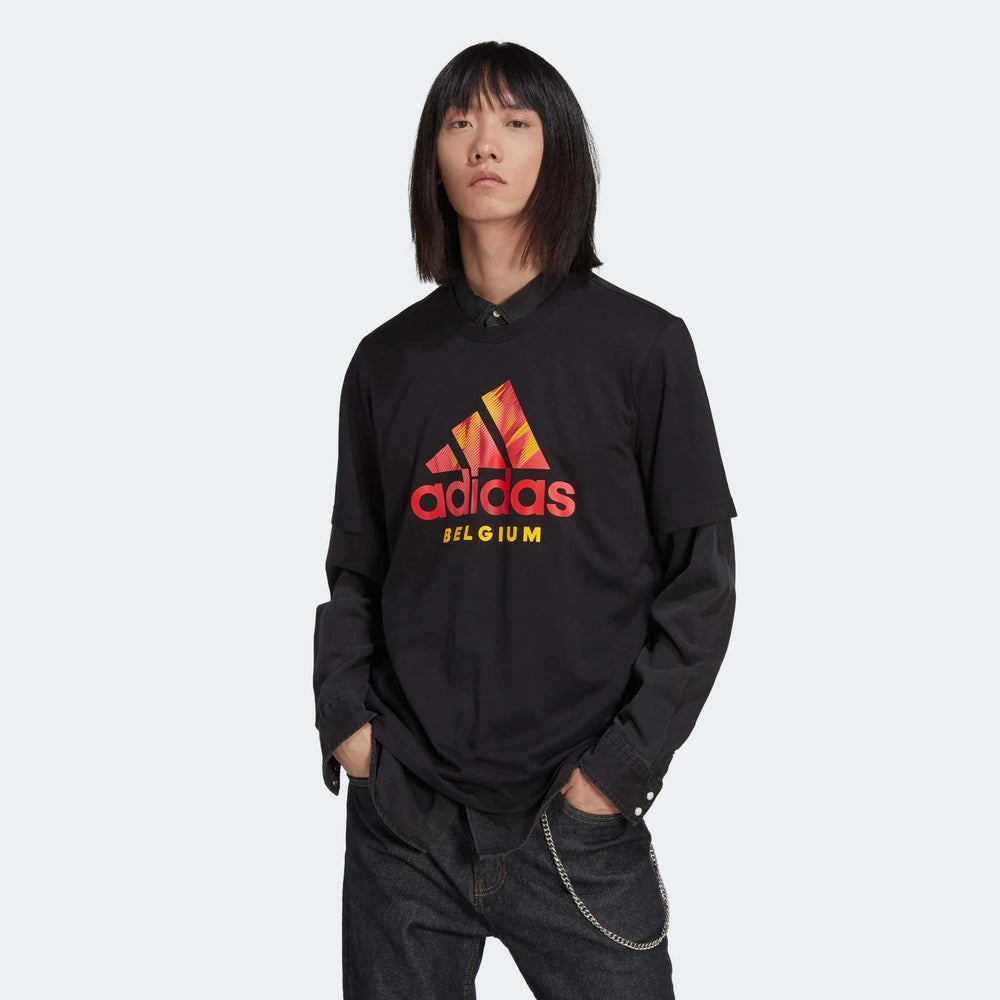 Adidas - 2022-23 Belgium DNA Graphic Tee - Black