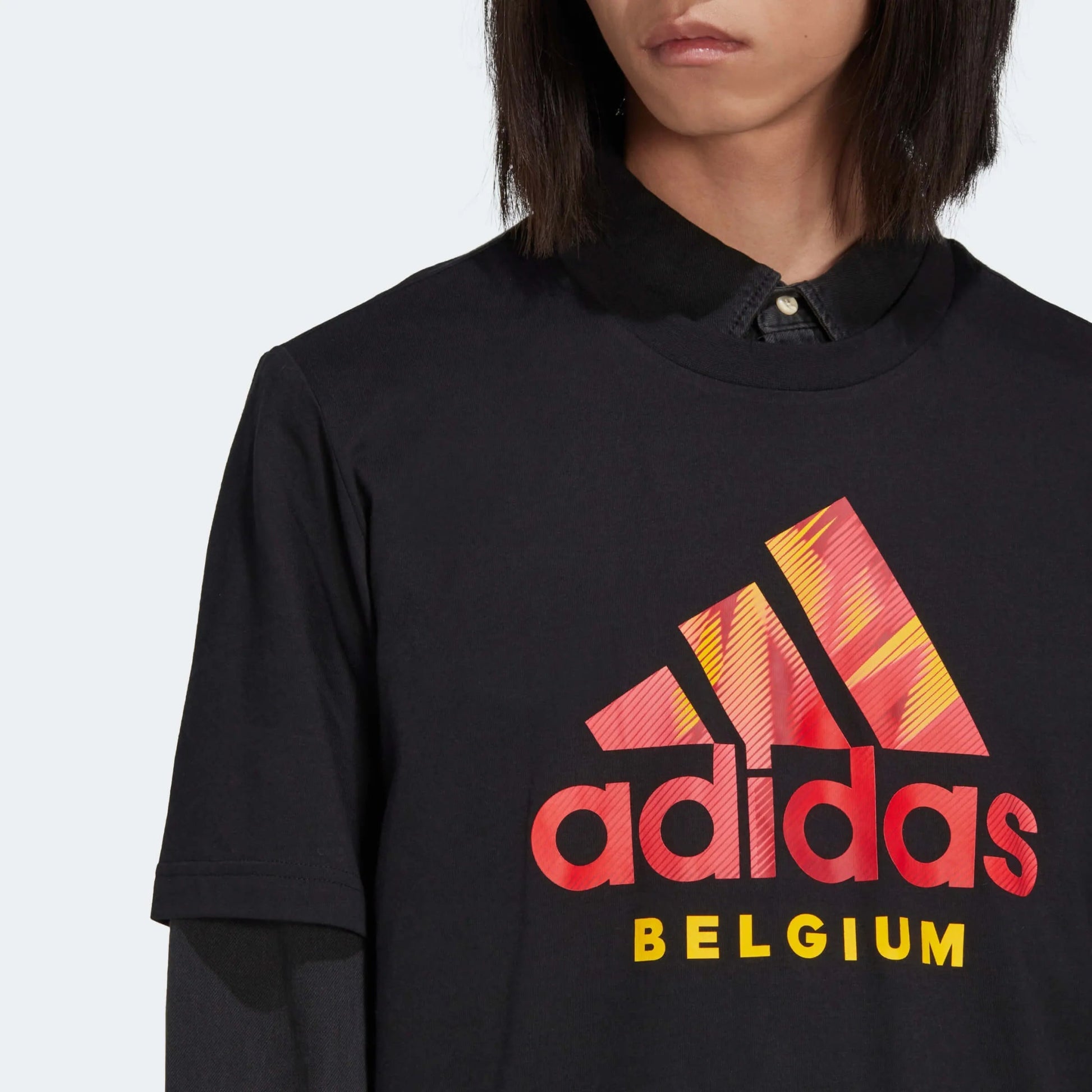 Adidas - 2022-23 Belgium DNA Graphic Tee - Black