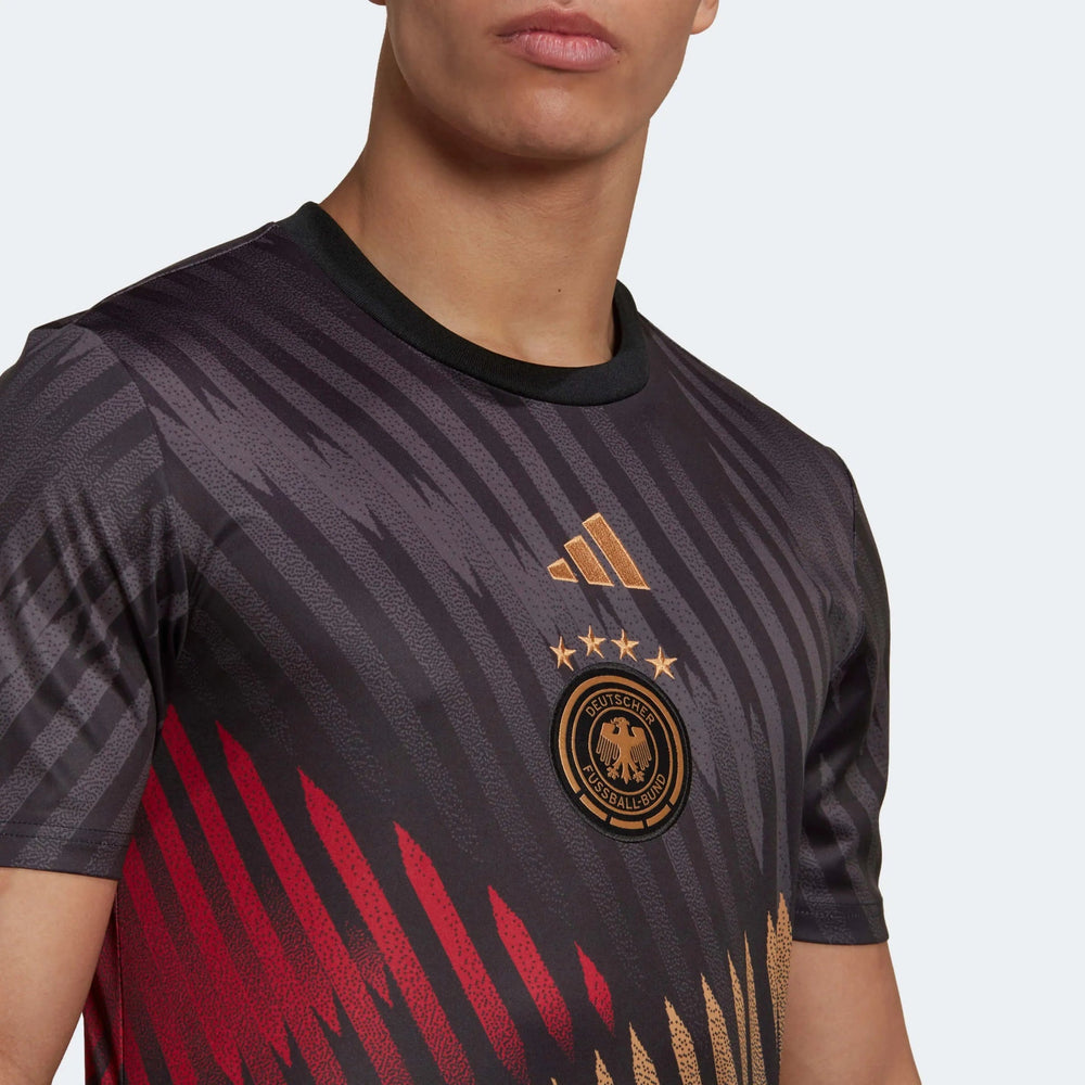 Adidas - 2022-23 Germany Pre-Match Soccer Jersey - Black-Grey-Red