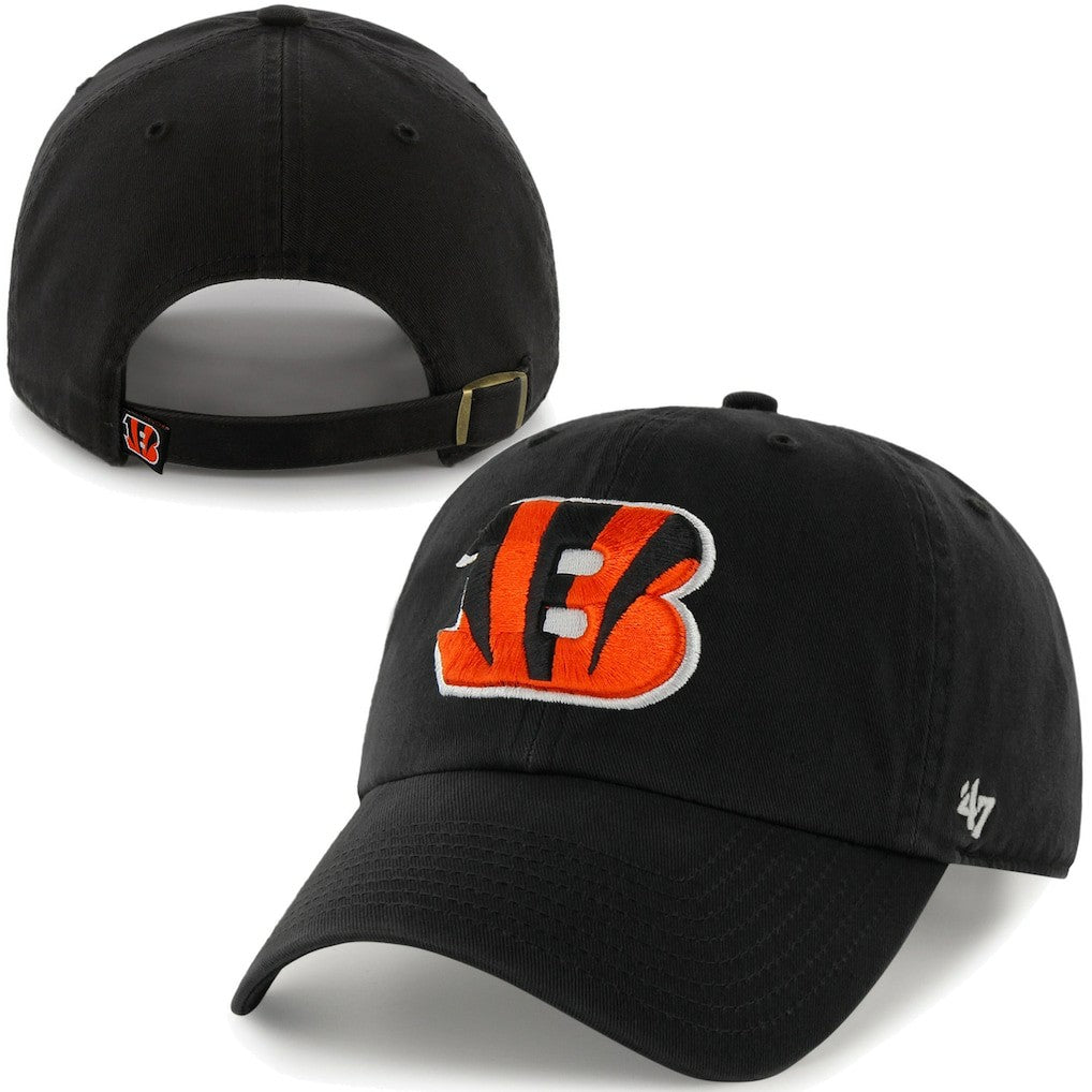 Cincinnati Bengals '47 Brand Cleanup Adjustable Hat - Black - 47 brand