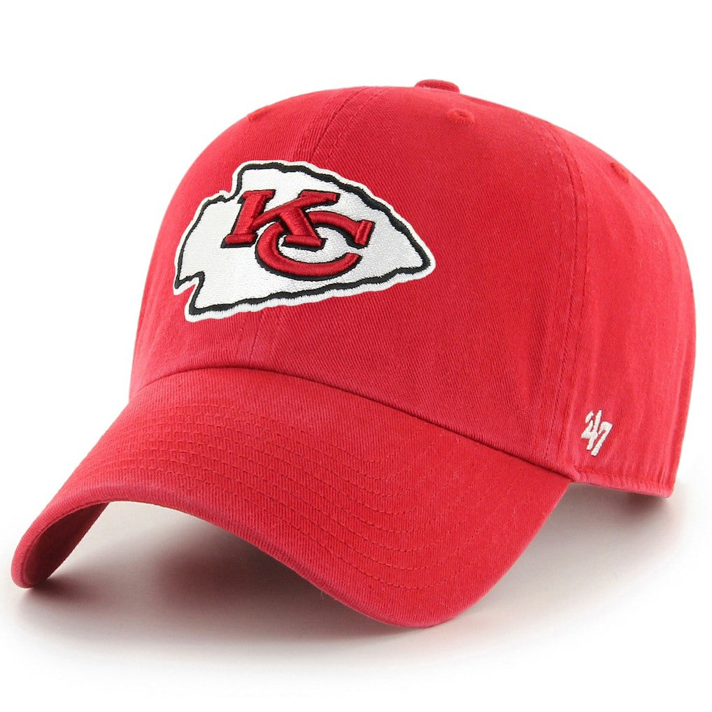 47 Brand Kansas City Chiefs Clean Up Adjustable Hat - Red - 47 brand