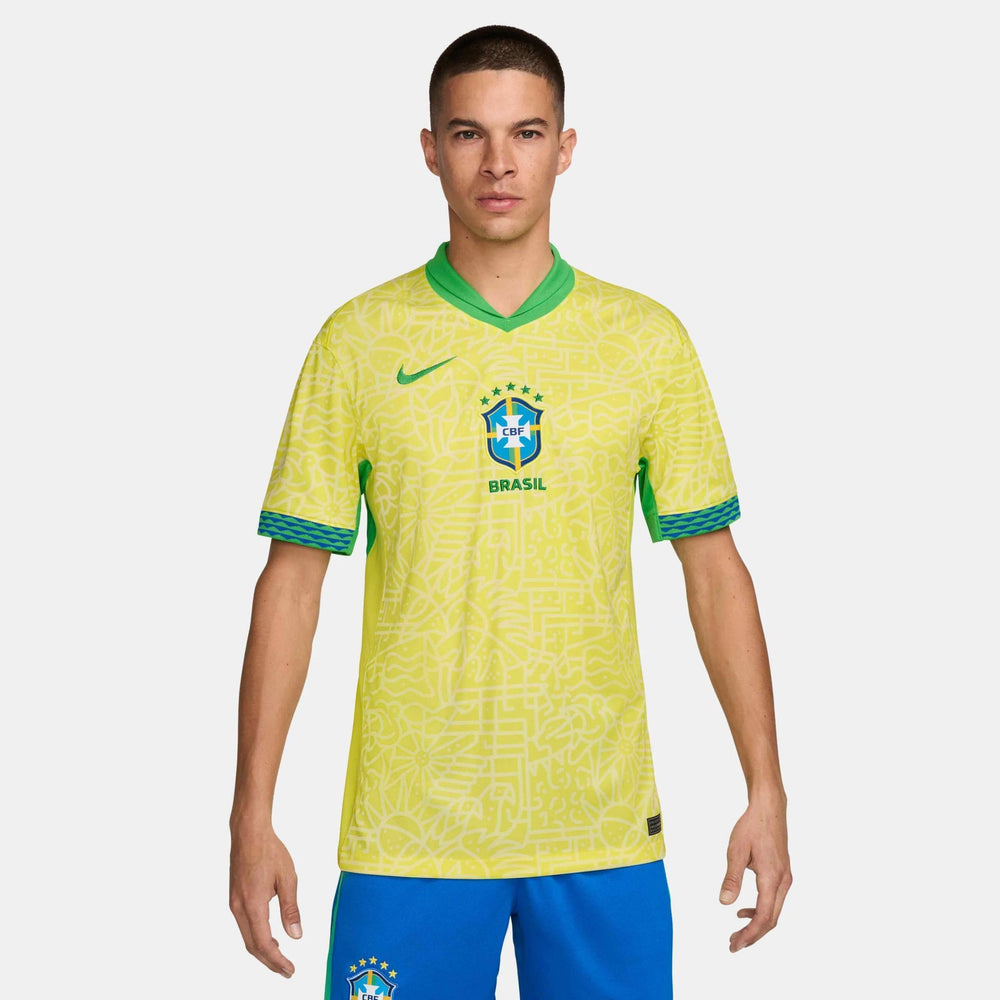 Nike - 2024-25 Brazil Men's Stadium Home Soccer Jersey