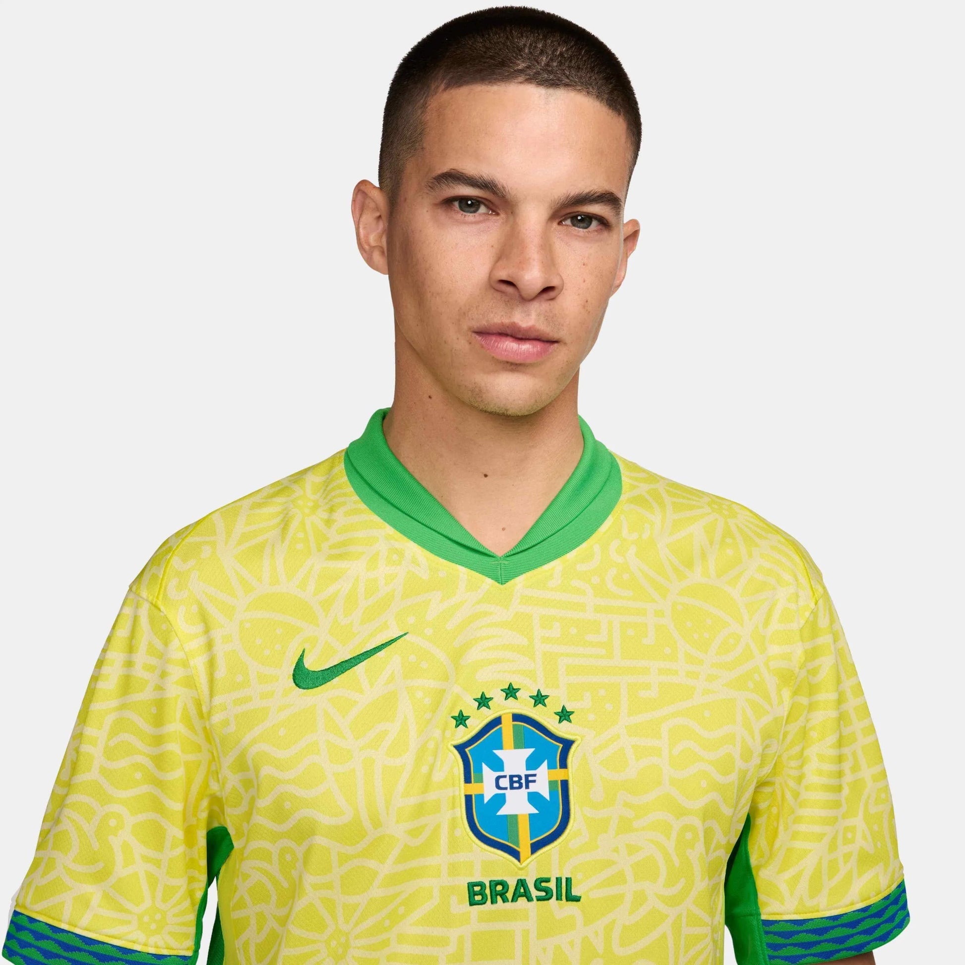 Nike - 2024-25 Brazil Men's Stadium Home Soccer Jersey