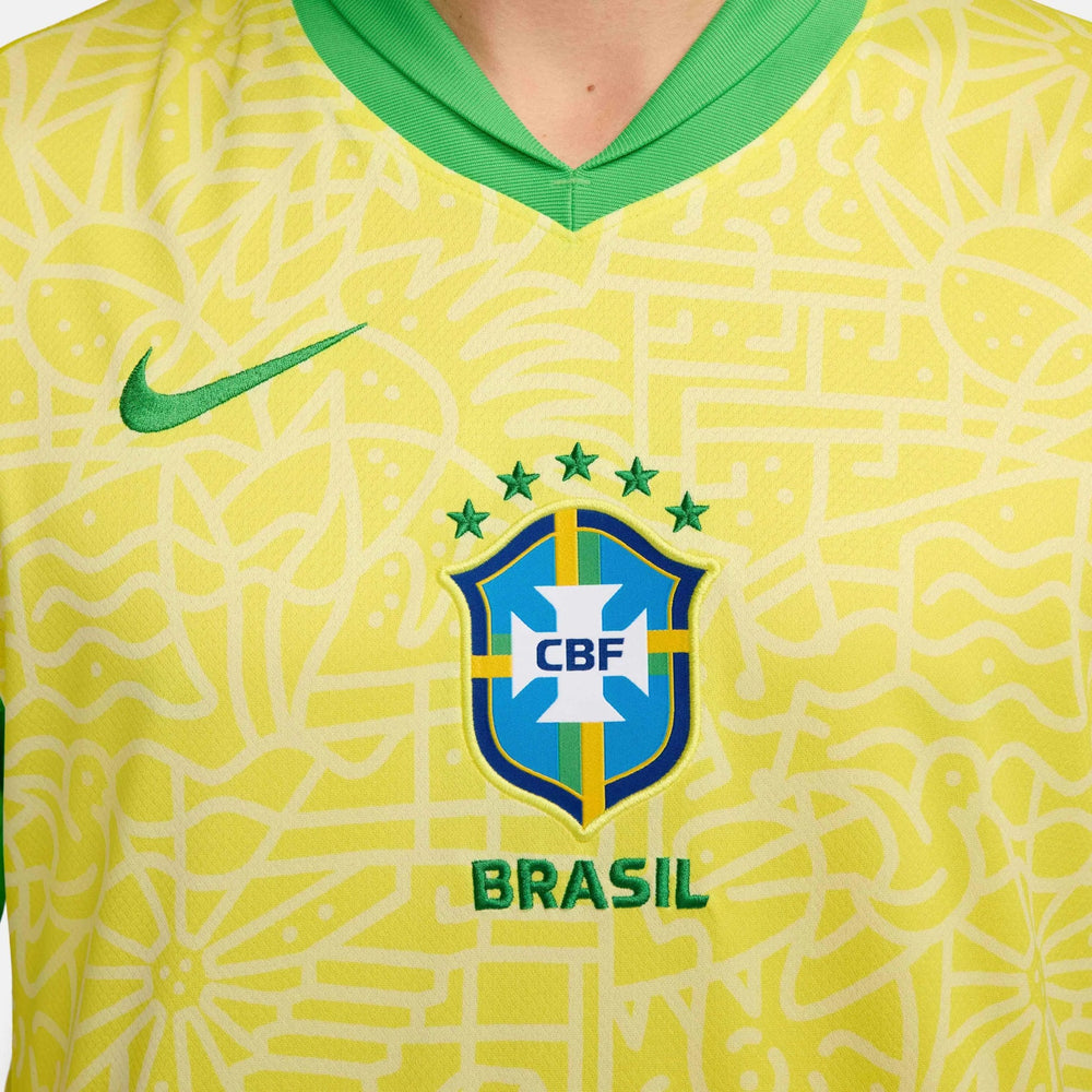 Nike - 2024-25 Brazil Men's Stadium Home Soccer Jersey