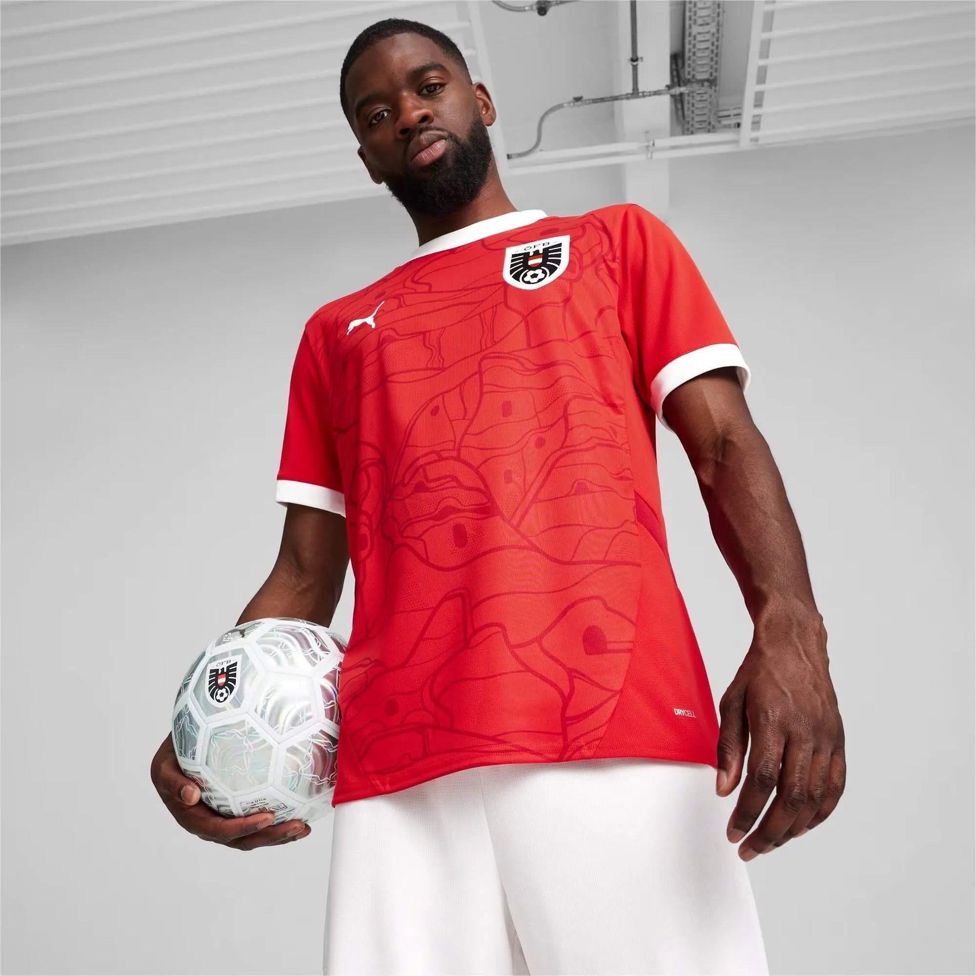 Puma - 2024-25 Austria Men's Stadium Home Soccer Jersey