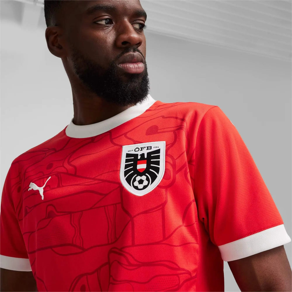 Puma - 2024-25 Austria Men's Stadium Home Soccer Jersey