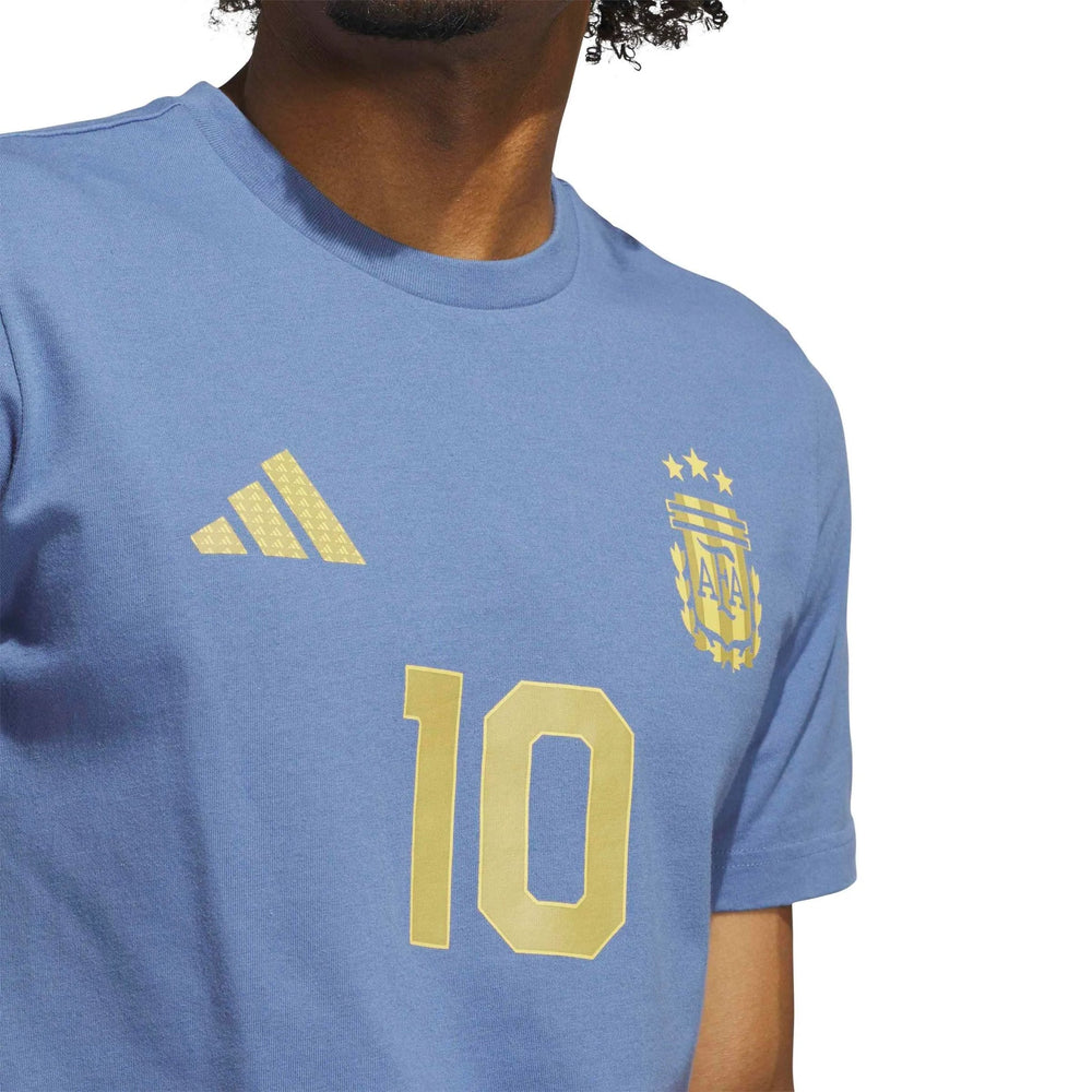 Adidas - 2026 Argentina Men's Messi Name And Number Tee
