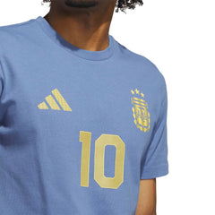 Adidas - 2026 Argentina Men's Messi Name And Number Tee