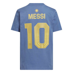 Adidas - 2026 Argentina Youth Messi Name And Number Tee