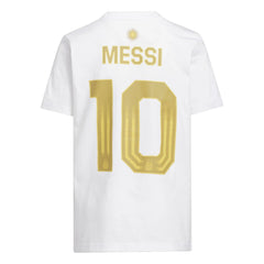 Adidas - 2026 Argentina Youth Messi Name And Number Tee