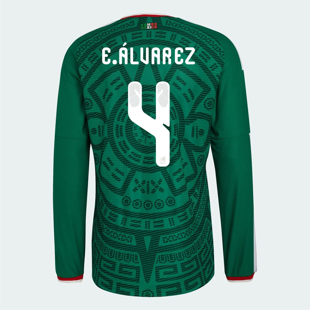 Adidas - 2026 Mexico Men's Authentic Home Long-Sleeve Soccer Jersey