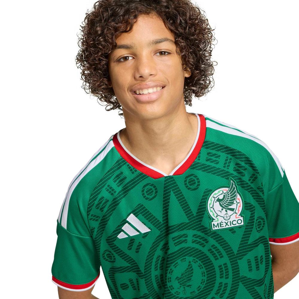 Adidas - 2026 Mexico Youth Stadium Home Soccer Jersey