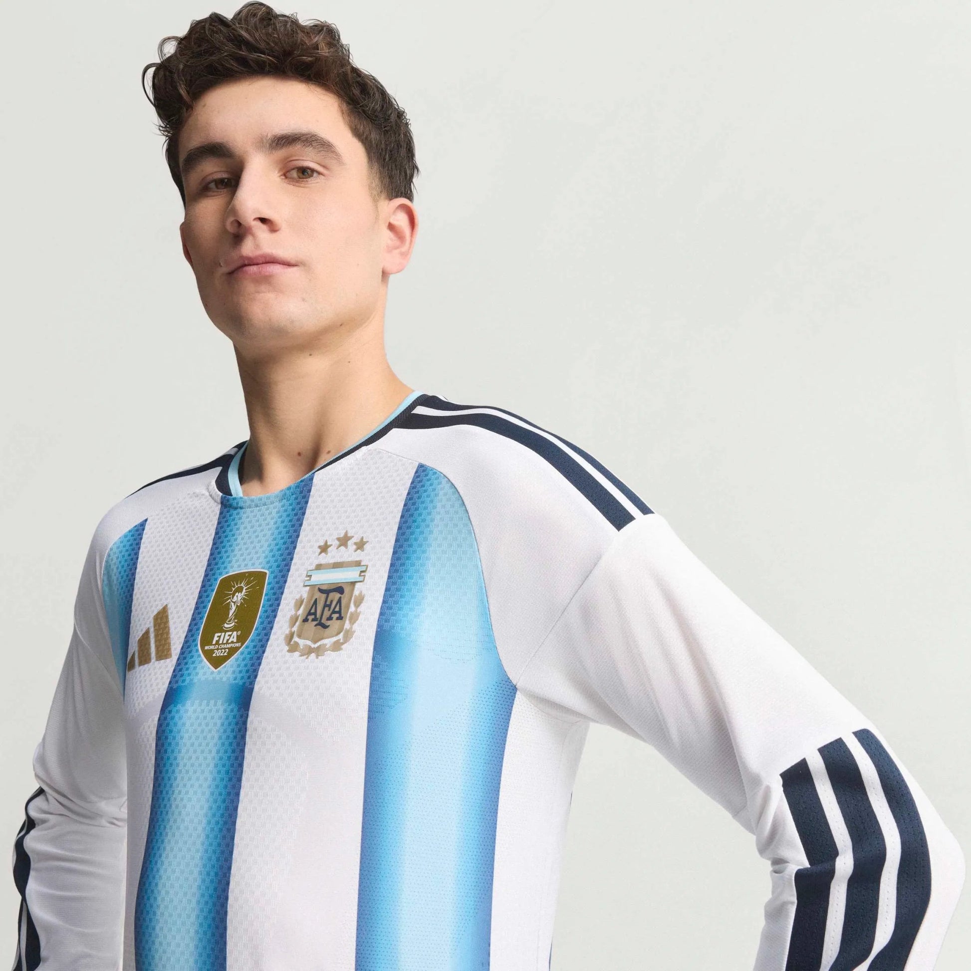 Adidas - 2026 Argentina Men's Authentic Home Long-Sleeve Soccer Jersey