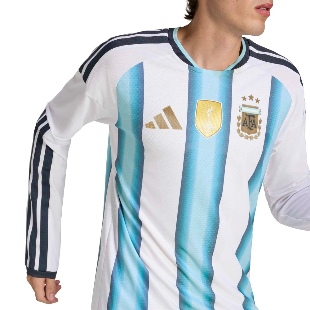 Adidas - 2026 Argentina Men's Authentic Home Long-Sleeve Soccer Jersey