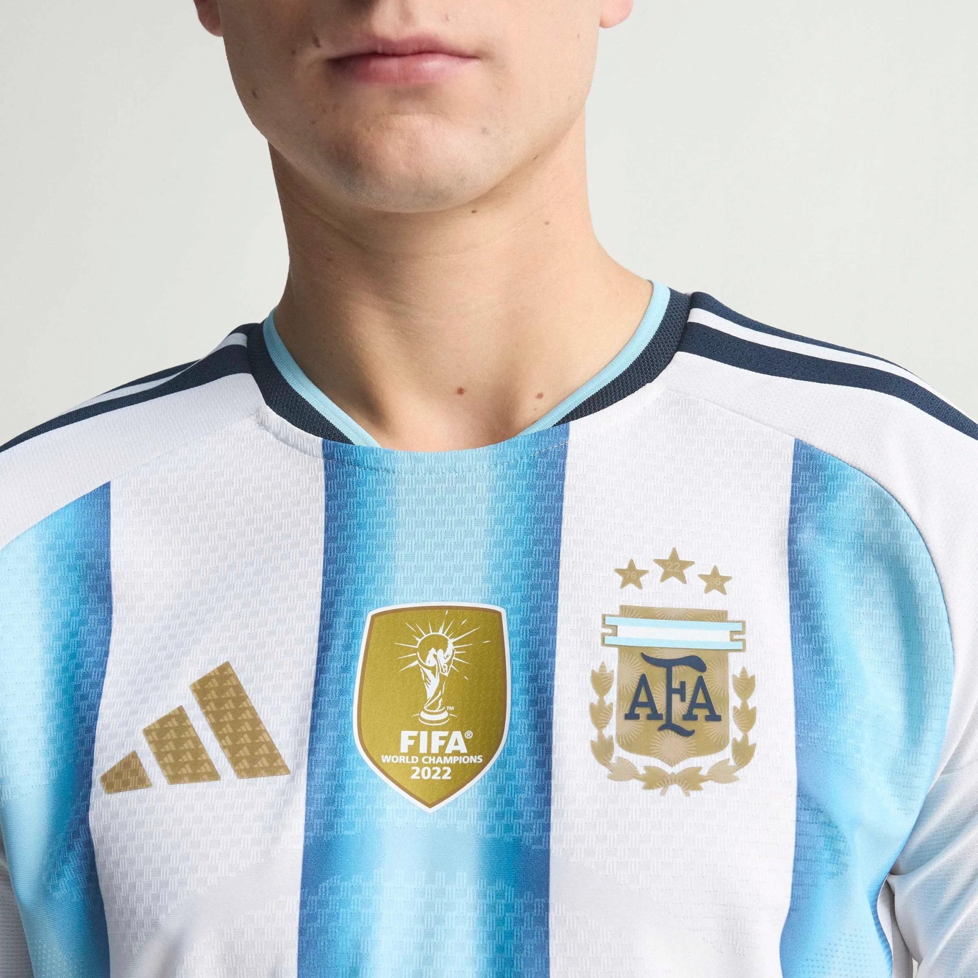 Adidas - 2026 Argentina Men's Authentic Home Long-Sleeve Soccer Jersey