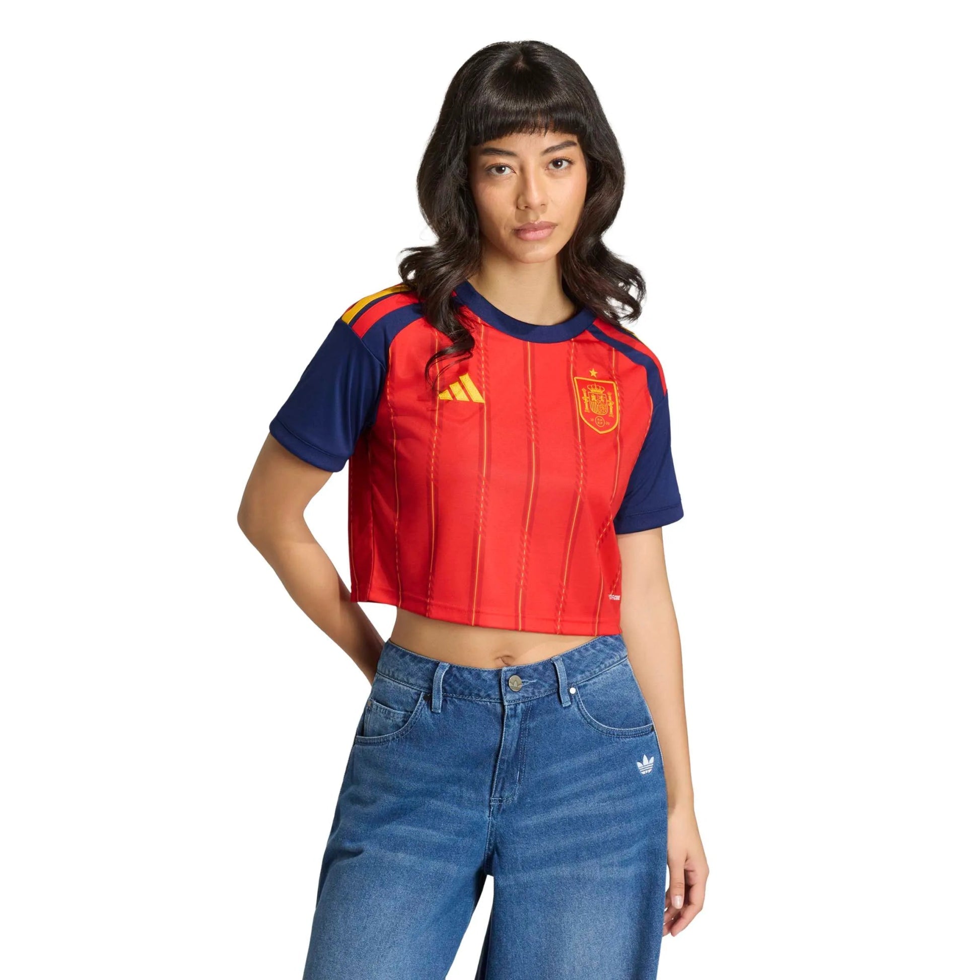Adidas - 2026 Spain Women's Stadium Home Cropped Soccer Jersey
