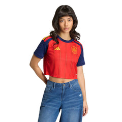Adidas - 2026 Spain Women's Stadium Home Cropped Soccer Jersey