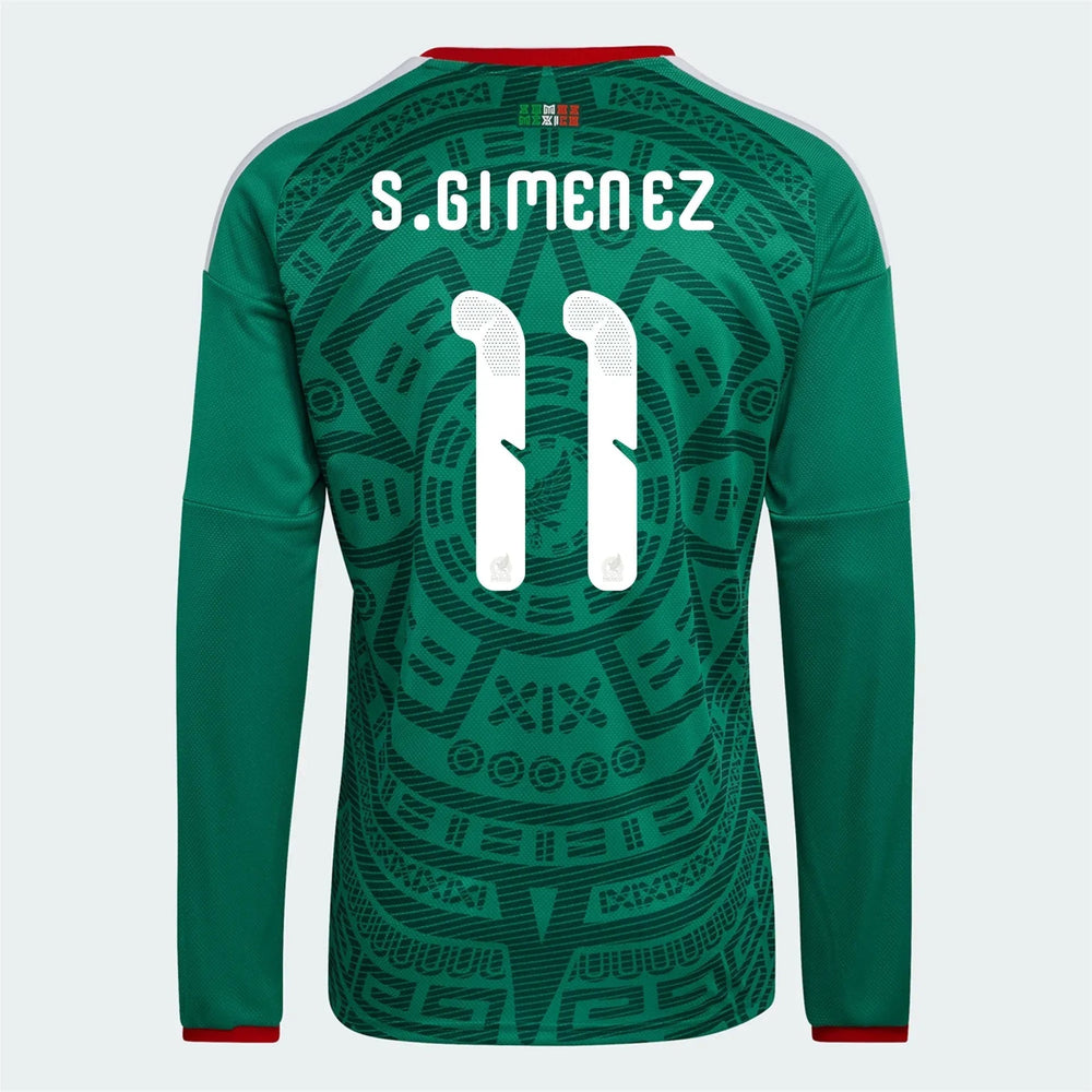 Adidas - 2026 Mexico Men's Stadium Home Long-Sleeve Soccer Jersey
