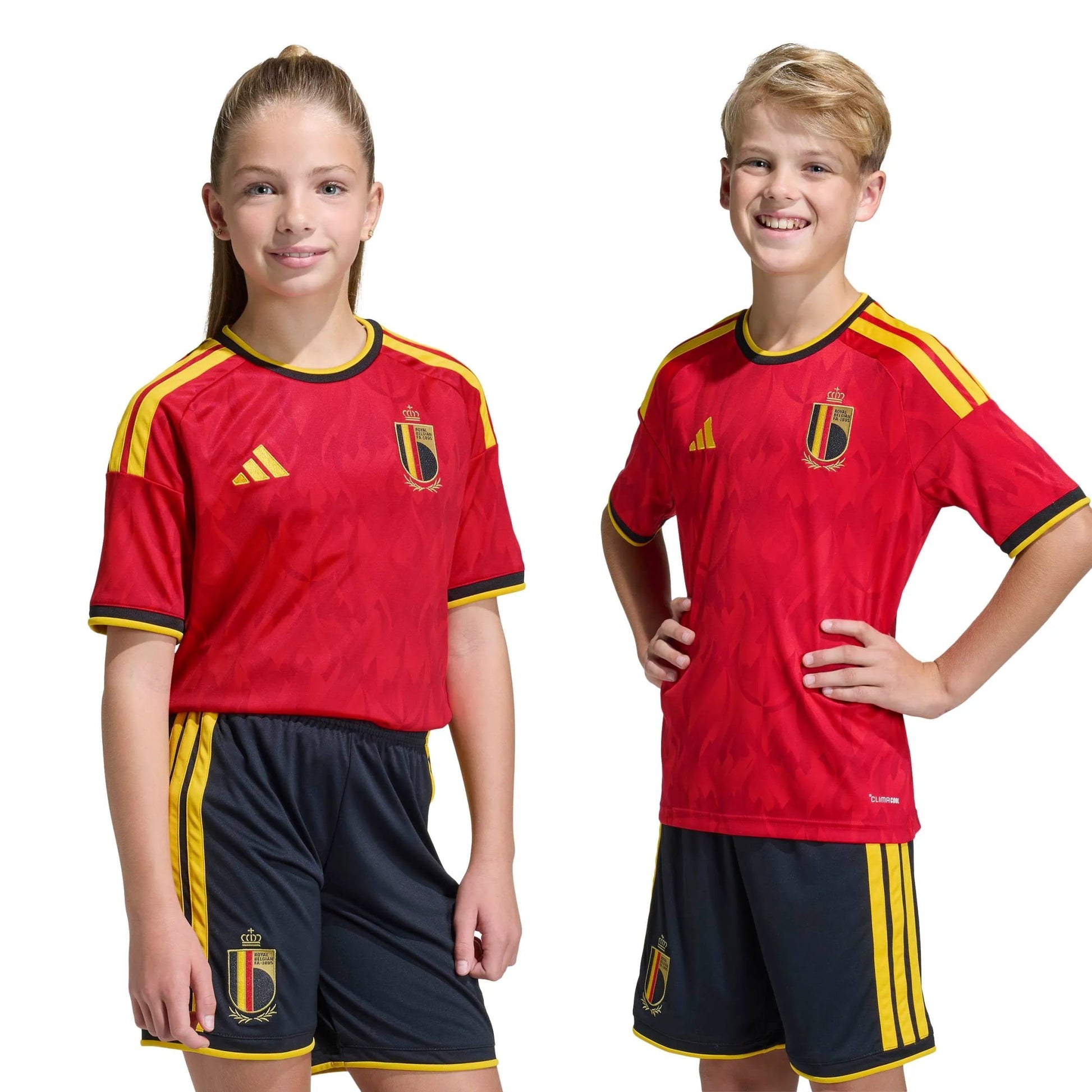 Adidas - 2026 Belgium Youth Stadium Home Soccer Jersey
