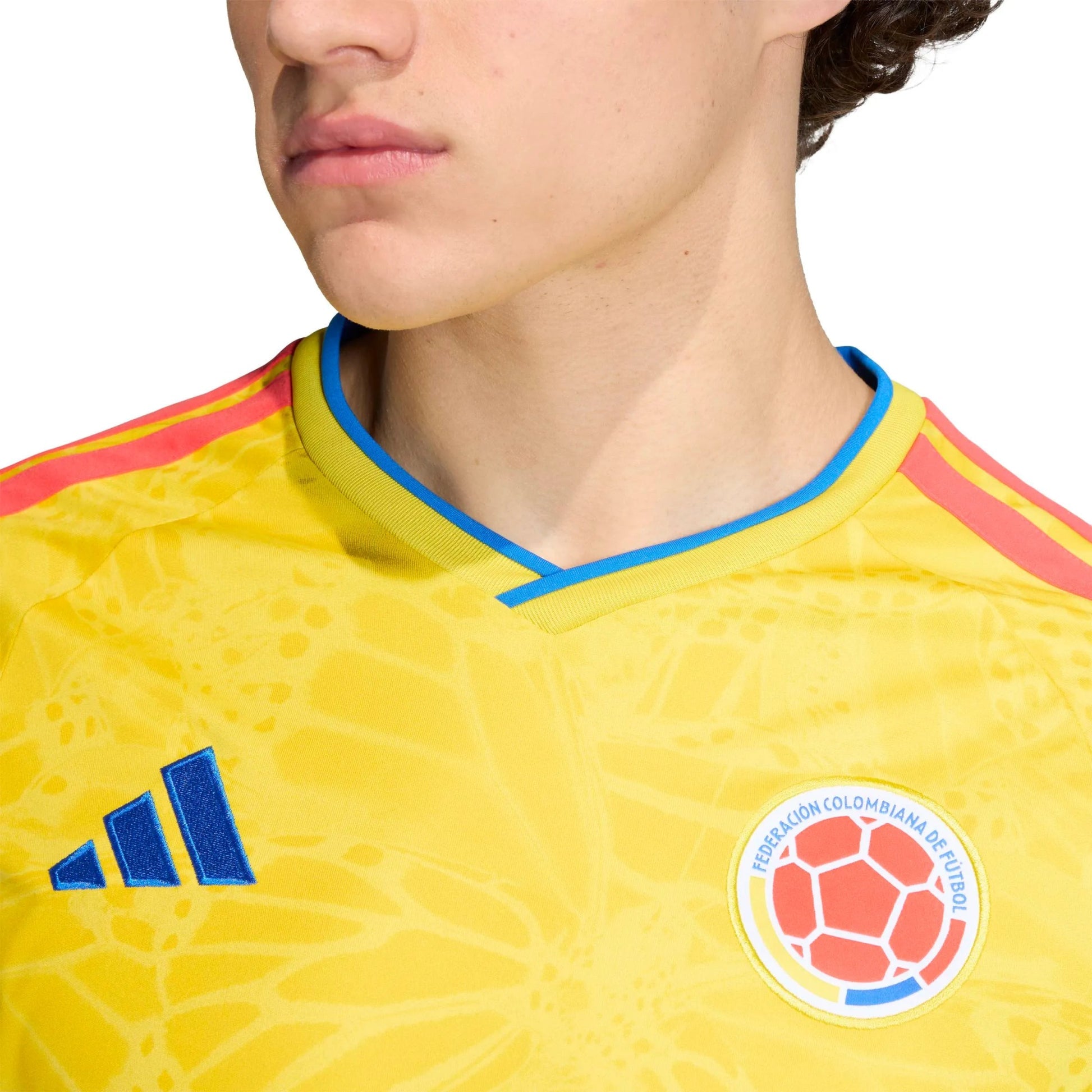 Adidas - 2026 Colombia Men's Stadium Home Long-Sleeve Soccer Jersey
