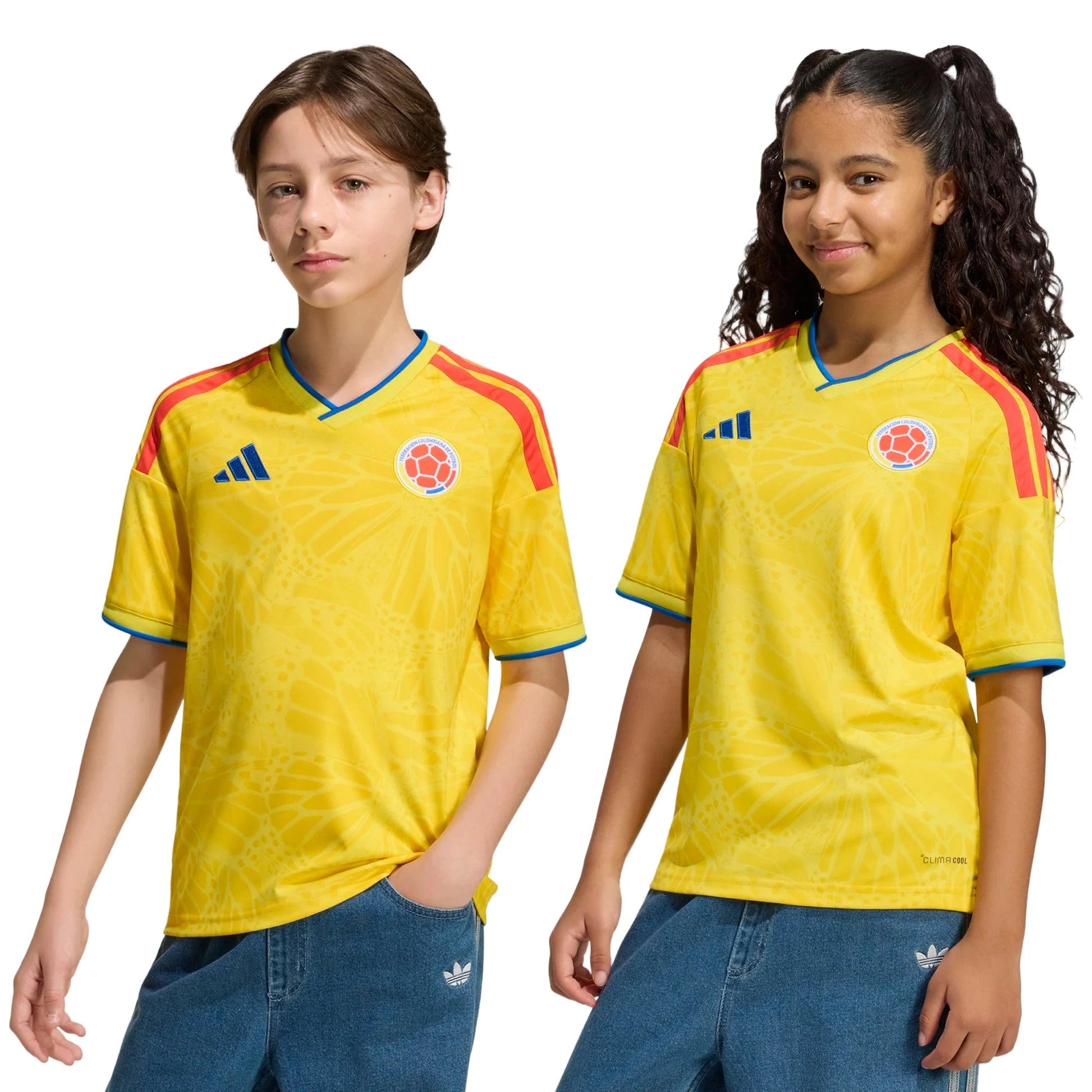 Adidas - 2026 Colombia Youth Stadium Home Soccer Jersey
