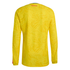 Adidas - 2026 Colombia Men's Authentic Home Long-Sleeve Soccer Jersey