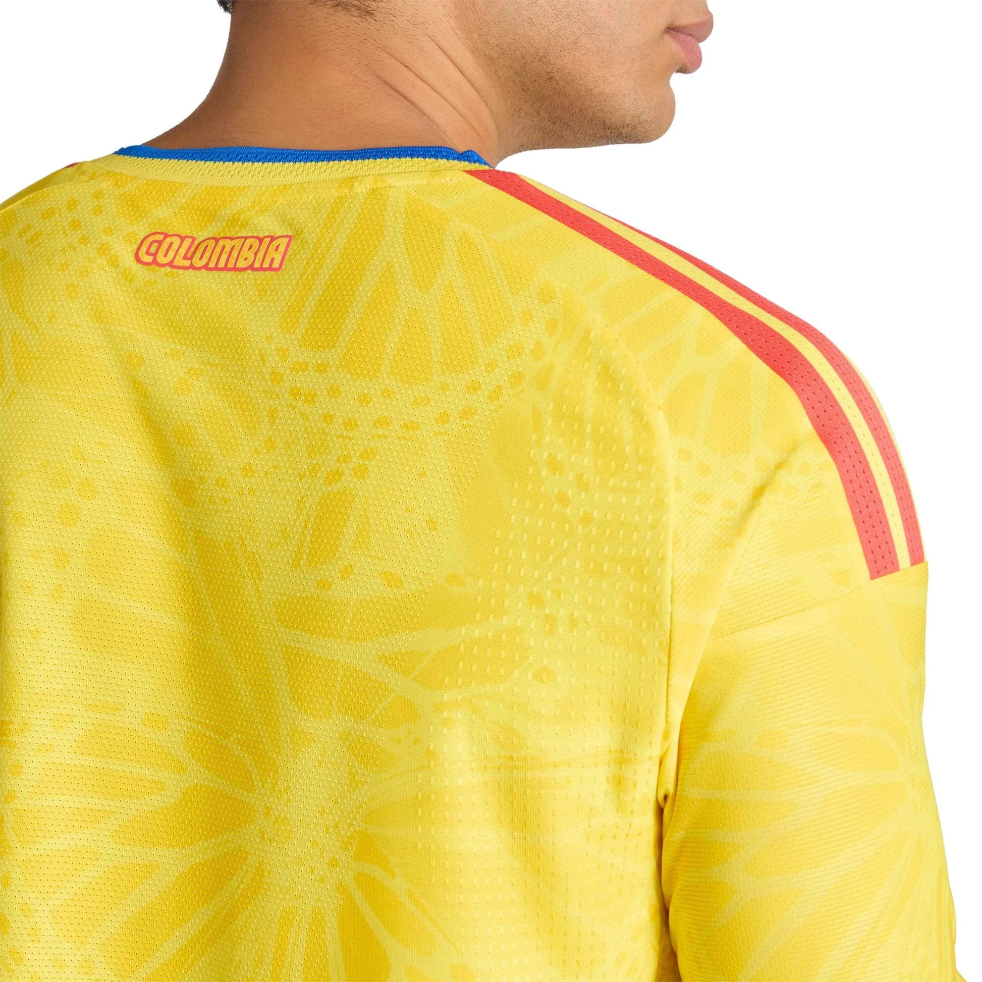 Adidas - 2026 Colombia Men's Authentic Home Long-Sleeve Soccer Jersey