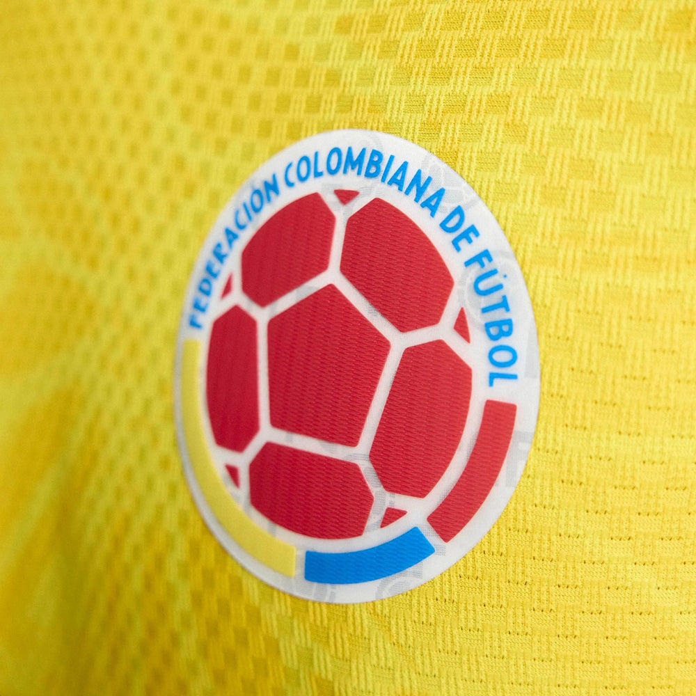 Adidas - 2026 Colombia Men's Authentic Home Long-Sleeve Soccer Jersey
