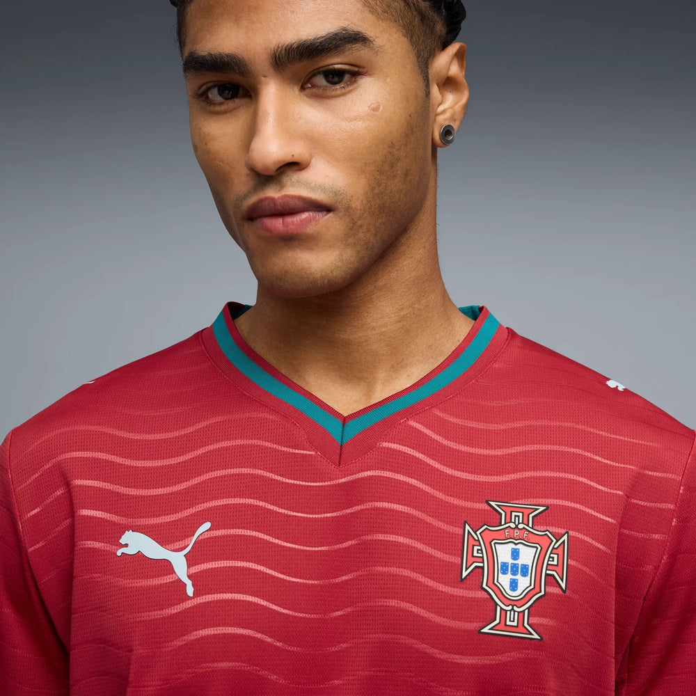Puma - 2026 Portugal Men's Stadium Home Long-Sleeve Soccer Jersey