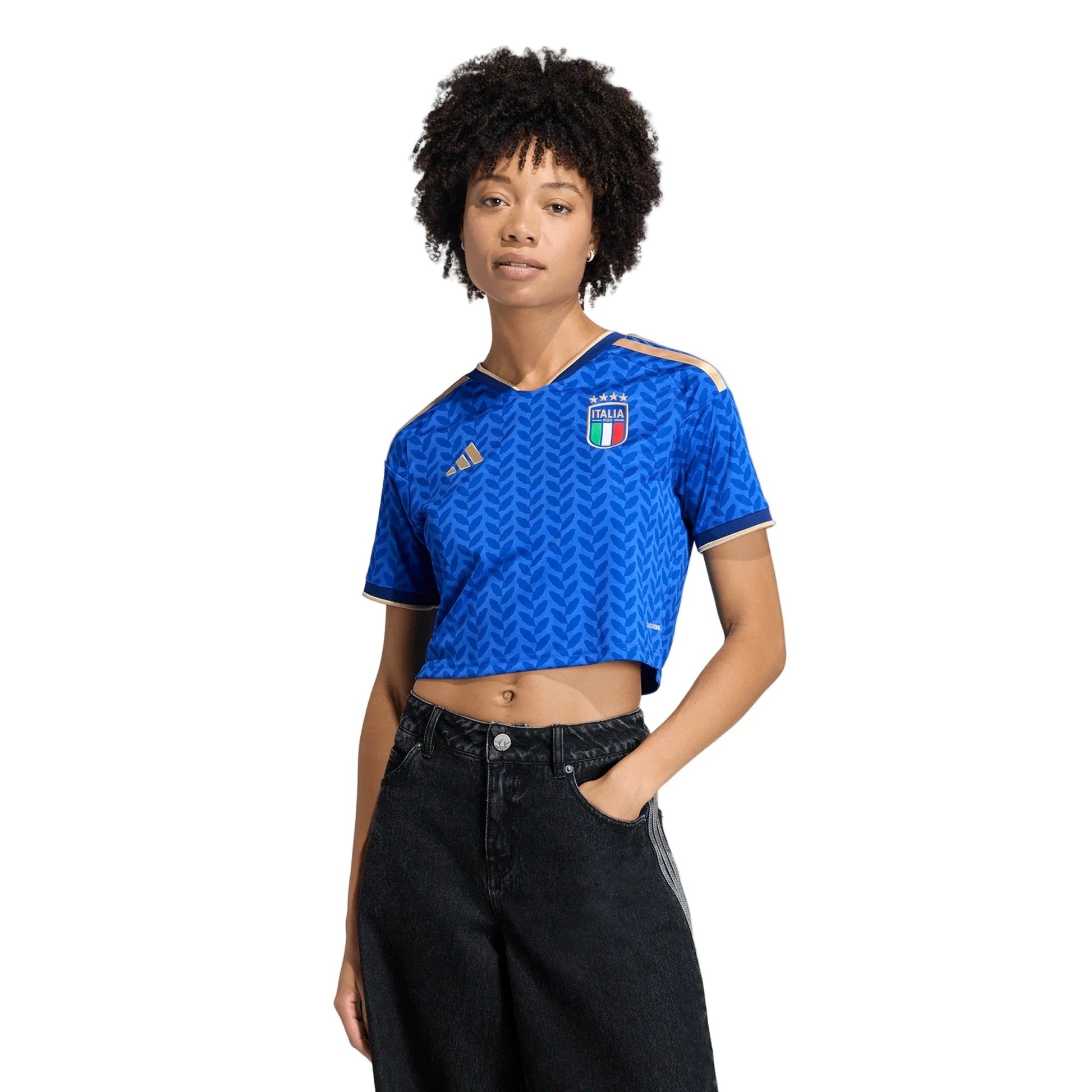 Adidas - 2026 Italy Women's Stadium Home Cropped Soccer Jersey