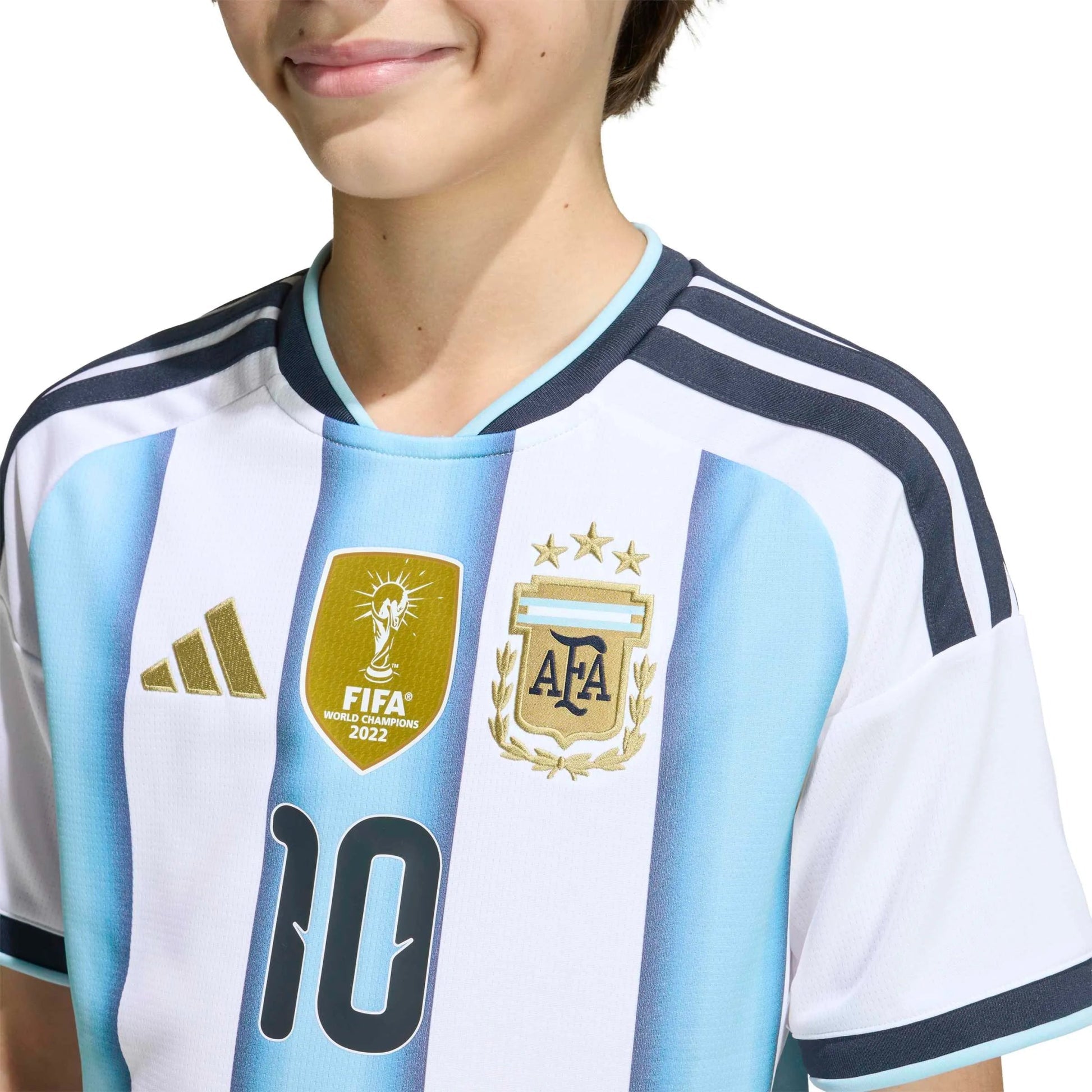 Adidas - 2026 Argentina Youth Stadium Home Messi #10 Soccer Jersey
