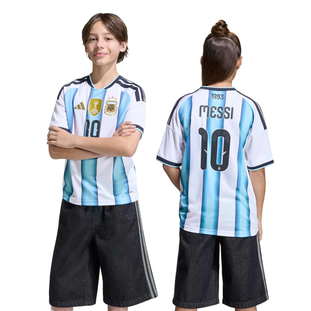 Adidas - 2026 Argentina Youth Stadium Home Messi #10 Soccer Jersey