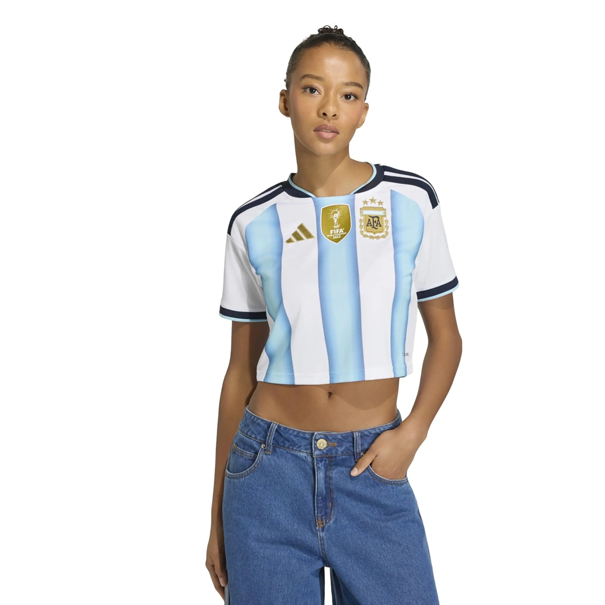 Adidas - 2026 Argentina Women's Stadium Home Cropped Soccer Jersey
