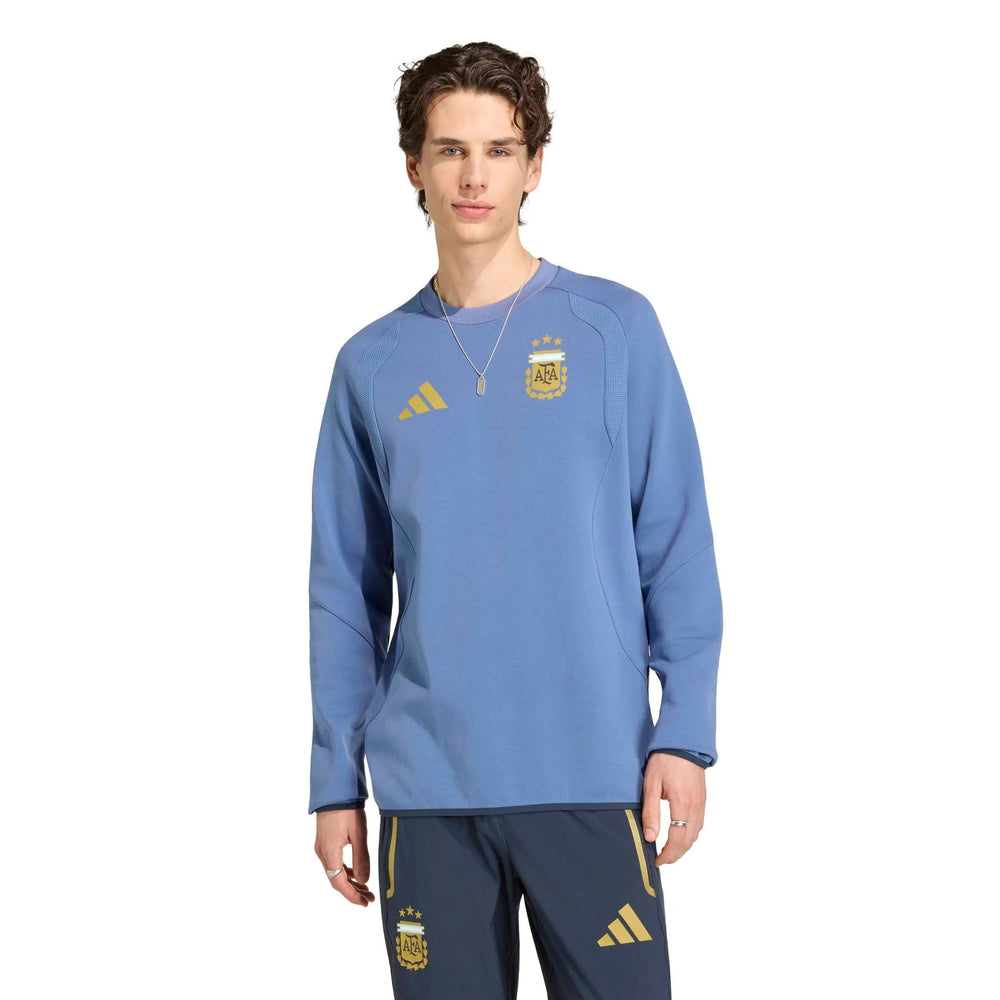 Adidas - 2026 Argentina Men's Tiro Travel Crewneck Sweatshirt
