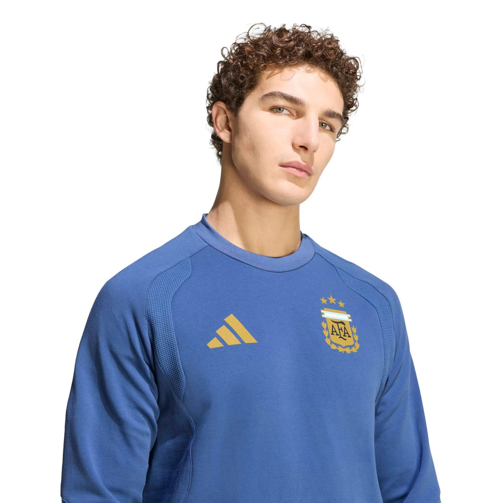 Adidas - 2026 Argentina Men's Tiro Travel Crewneck Sweatshirt
