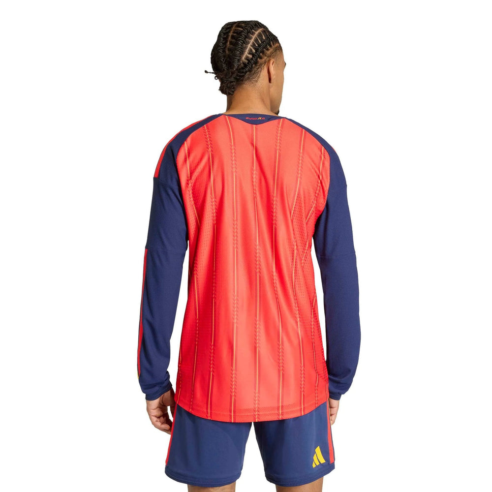 Adidas - 2026 Spain Men's Authentic Home Long-Sleeve Soccer Jersey