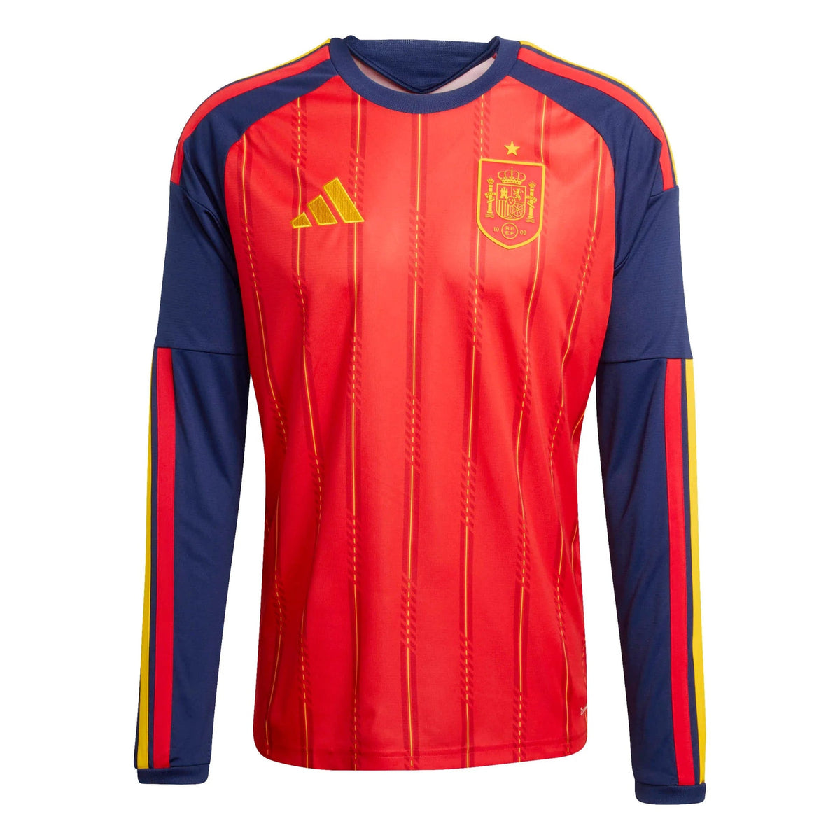 Adidas - 2026 Spain Men's Stadium Home Long-Sleeve Soccer Jersey